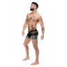 male power Boxer sexy IRON CLAD Noir-Argenté